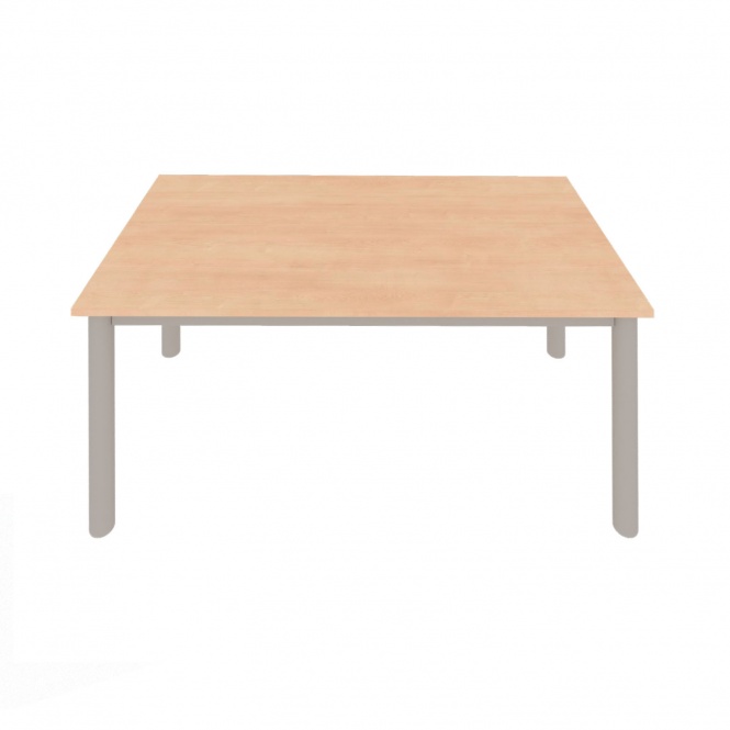 Tisch 150 x 75 cm, Sichtblende 40 cm hoch, Quadratrohr 30 x 2 mm, Platte M 